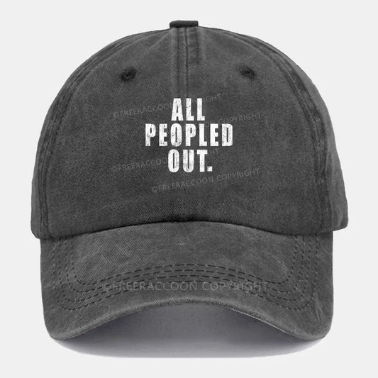 Vintage All Peopled Out Washed Cap