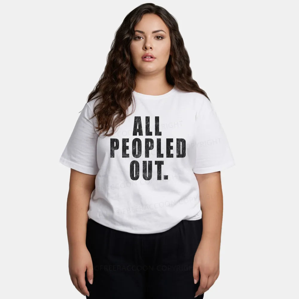 Vintage All Peopled Out Classic T-Shirt