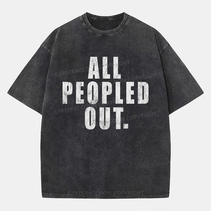 Vintage All Peopled Out Washed T-Shirt