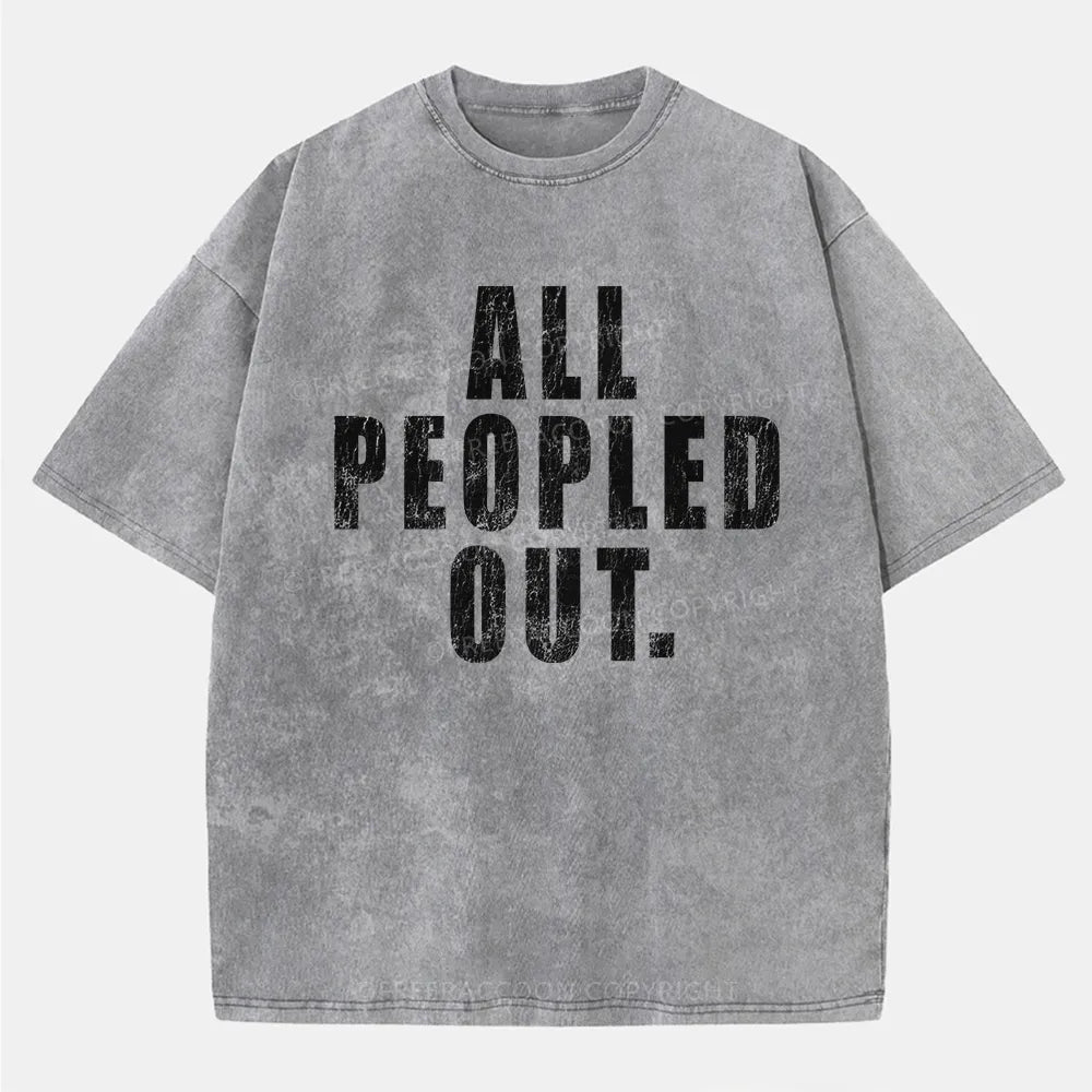 Vintage All Peopled Out Washed T-Shirt