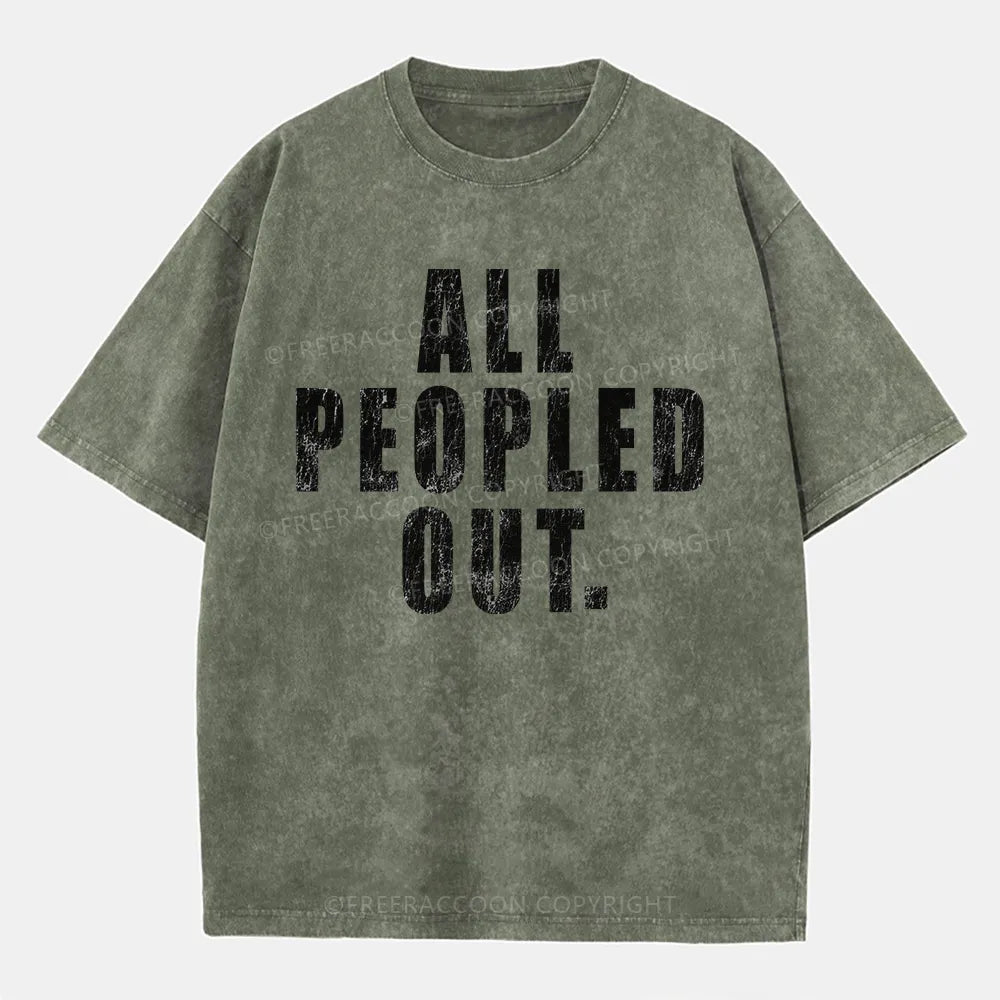 Vintage All Peopled Out Washed T-Shirt