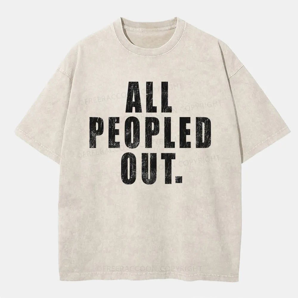 Vintage All Peopled Out Washed T-Shirt