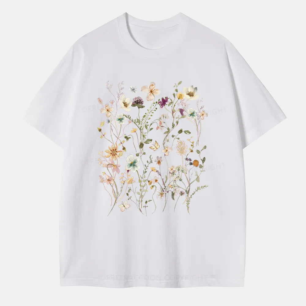 Vintage Boho Wildflowers Classic T-Shirt