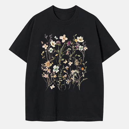 Vintage Boho Wildflowers Classic T-Shirt