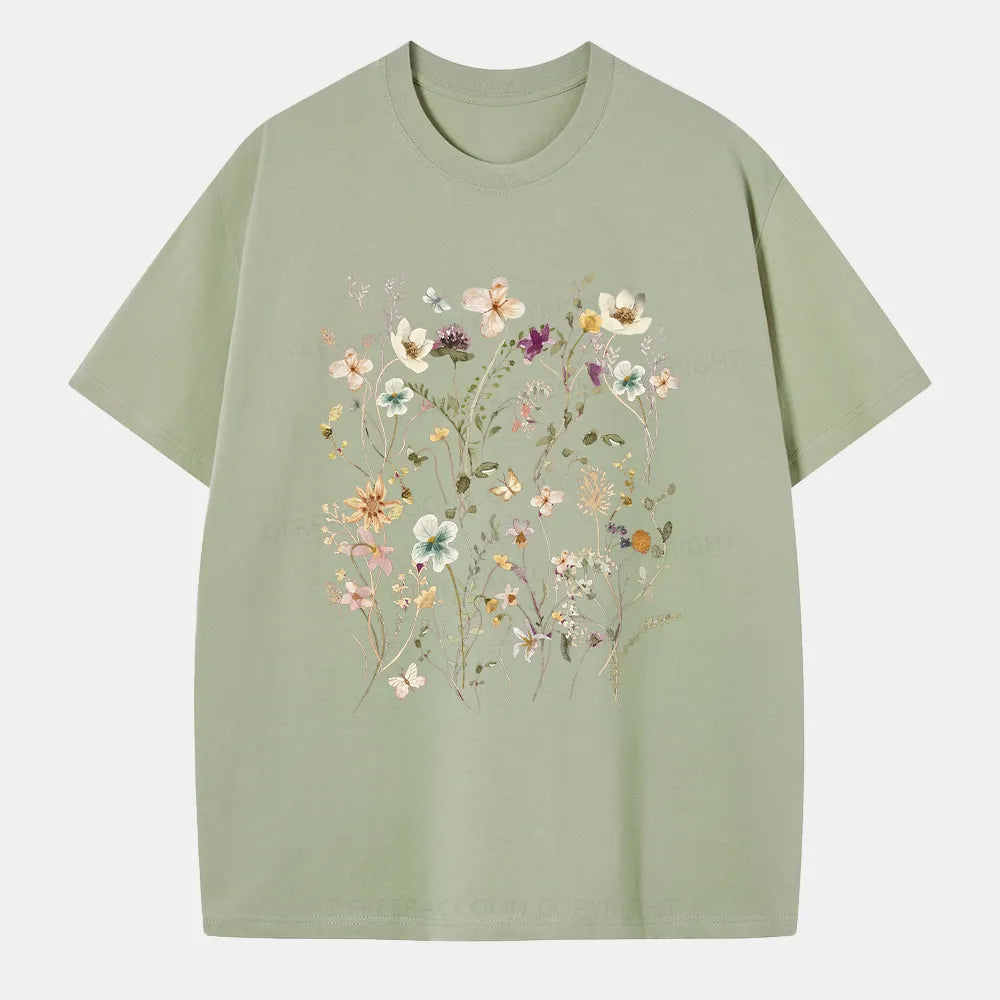 Vintage Boho Wildflowers Classic T-Shirt