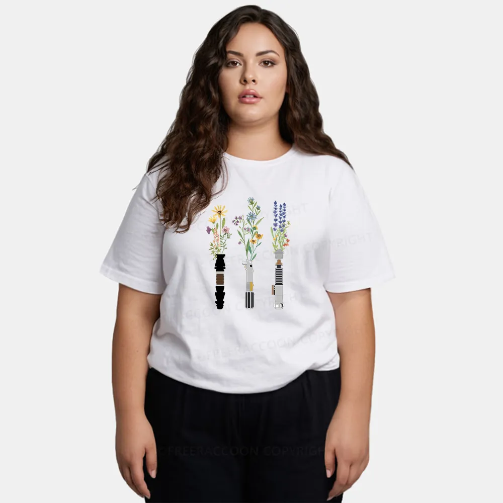 Vintage Floral Lightsaber Classic T-Shirt