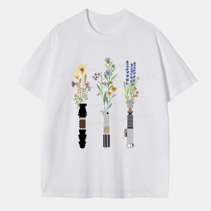 Vintage Floral Lightsaber Classic T-Shirt