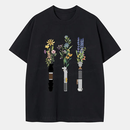 Vintage Floral Lightsaber Classic T-Shirt