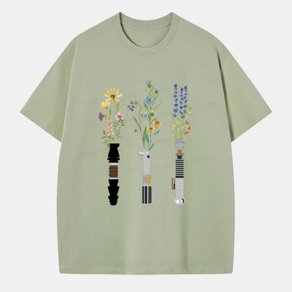 Vintage Floral Lightsaber Classic T-Shirt