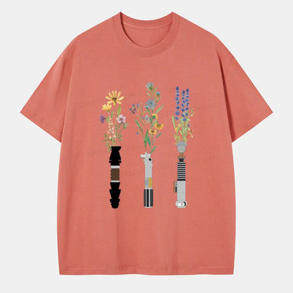 Vintage Floral Lightsaber Classic T-Shirt