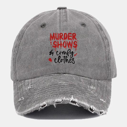 Vintage Murder Shows Comfy Ripped Washed Cap