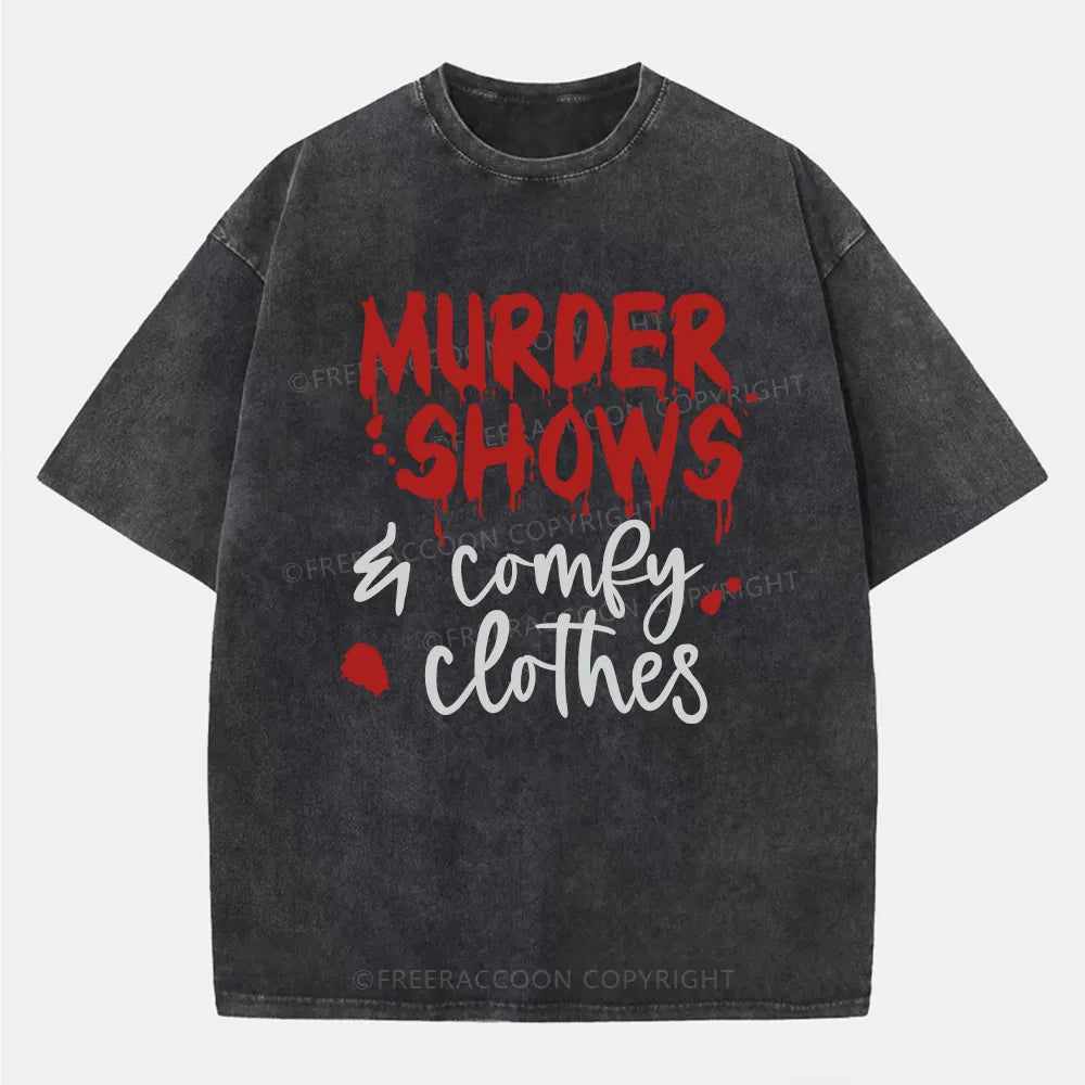 Vintage Murder Shows Comfy Washed T-Shirt