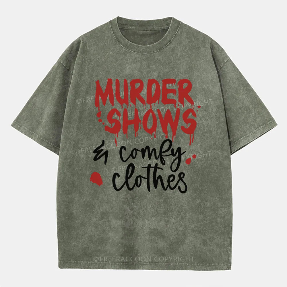 Vintage Murder Shows Comfy Washed T-Shirt