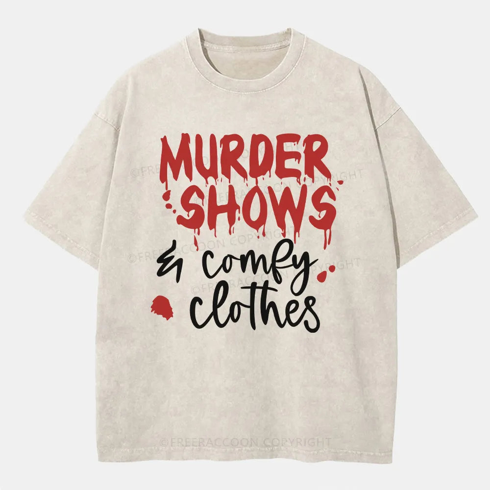 Vintage Murder Shows Comfy Washed T-Shirt