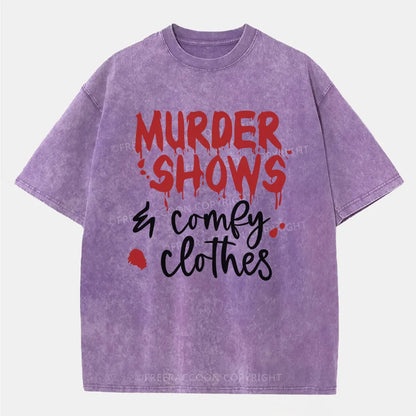 Vintage Murder Shows Comfy Washed T-Shirt