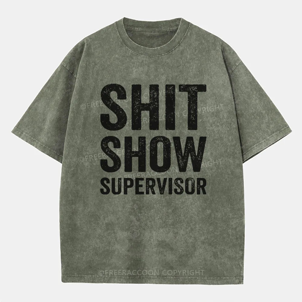 Vintage Shit Show Supervisor Washed T-Shirt