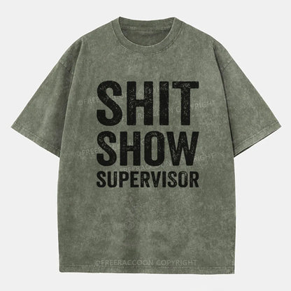 Vintage Shit Show Supervisor Washed T-Shirt