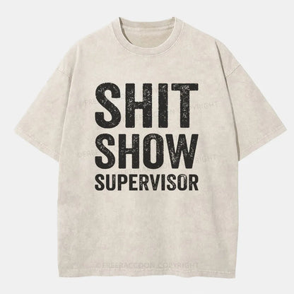 Vintage Shit Show Supervisor Washed T-Shirt