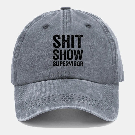 Vintage Shit Show Supervisor Washed Cap