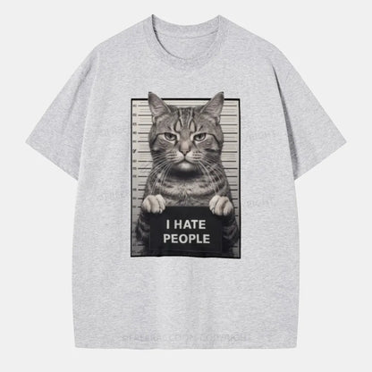 Vintage I Hate People Cat Classic T-Shirt