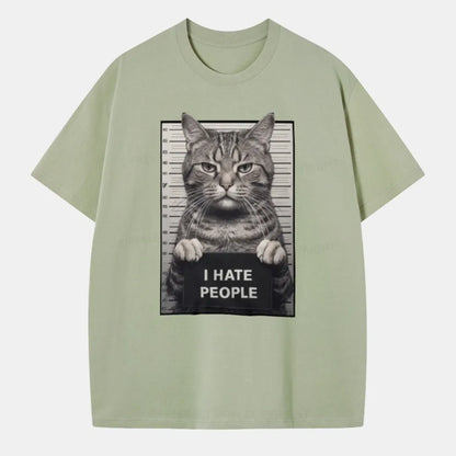 Vintage I Hate People Cat Classic T-Shirt