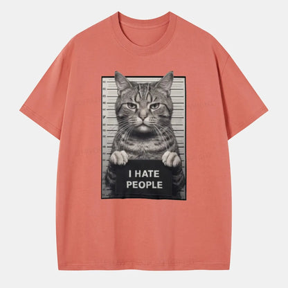 Vintage I Hate People Cat Classic T-Shirt