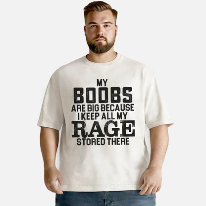 Vintage My Boobs Are Big Washed T-Shirt