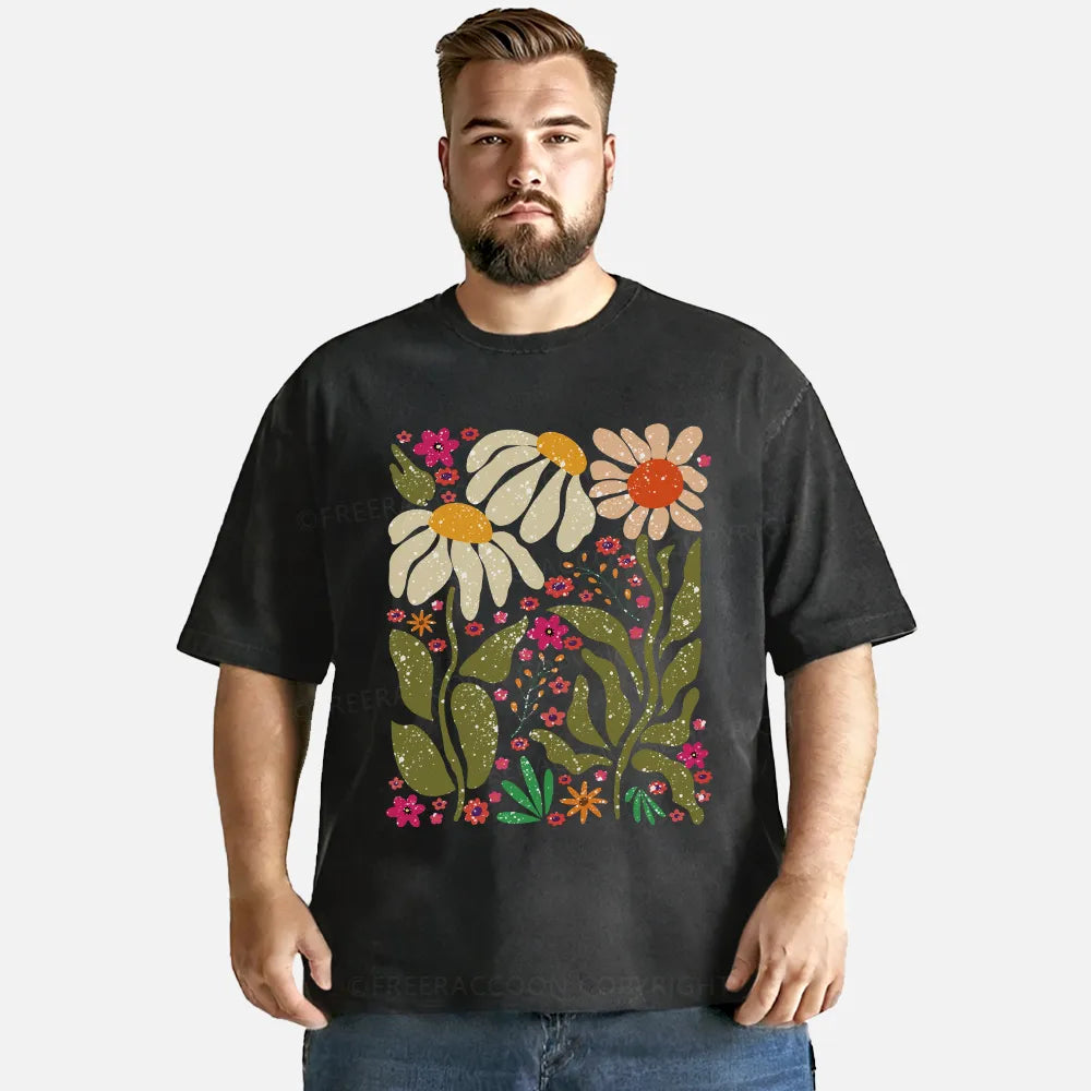 Vintage Hippie Flower Washed T-Shirt