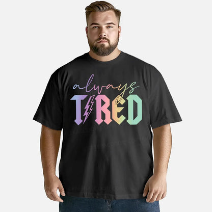 Vintage Always Tired Glitter Classic T-Shirt