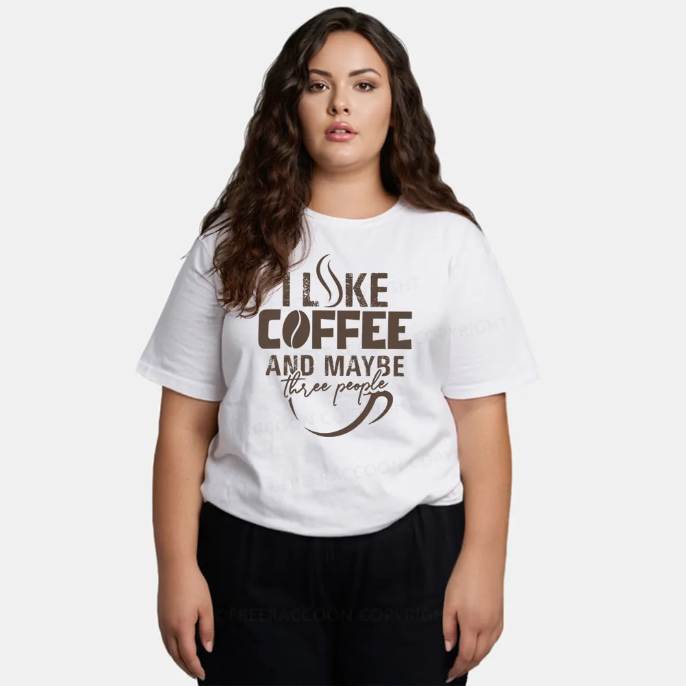 Vintage I Like Coffee And Maybe Three People Classic T-Shirt