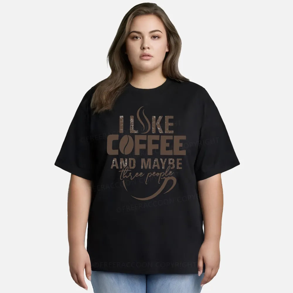 Vintage I Like Coffee And Maybe Three People Classic T-Shirt