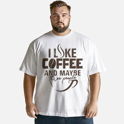 Vintage I Like Coffee And Maybe Three People Classic T-Shirt