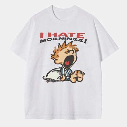 Vintage I Hate Mornings Classic T-Shirt