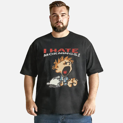 Vintage I Hate Mornings Washed T-Shirt