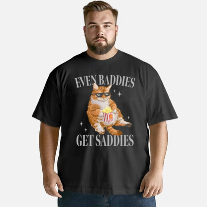 Vintage Cat Even Baddies Get Saddies Classic T-Shirt