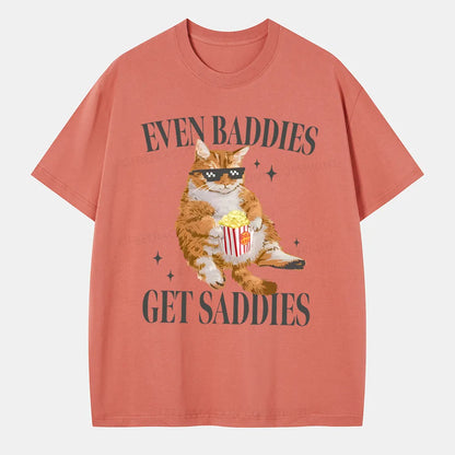 Vintage Cat Even Baddies Get Saddies Classic T-Shirt