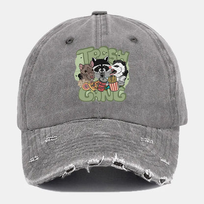 Vintage Trash Food Ripped Washed Cap