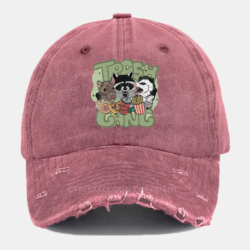 Vintage Trash Food Ripped Washed Cap