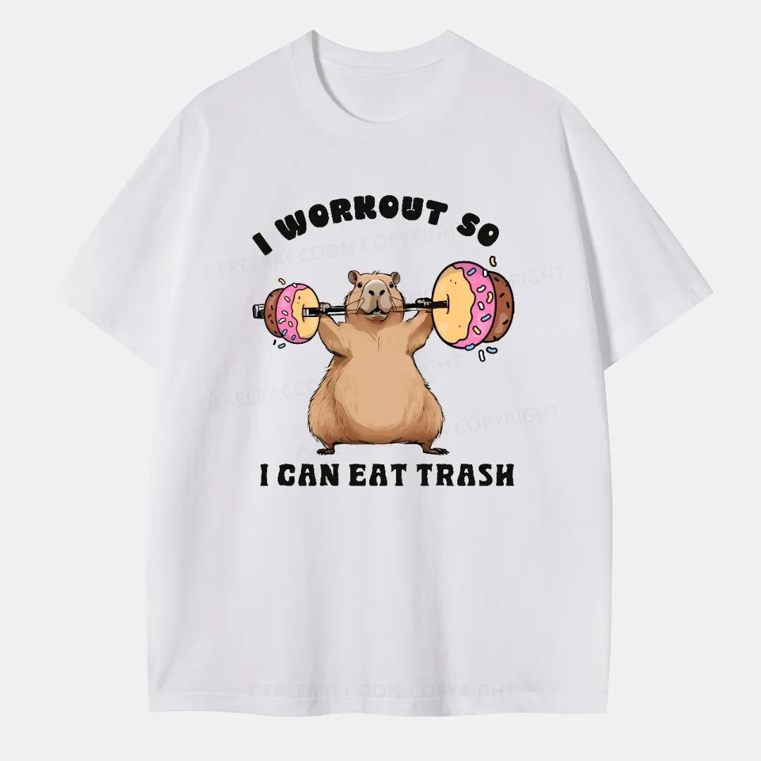 Vintage I Workout, So I Can Eat Trash Classic T-Shirt