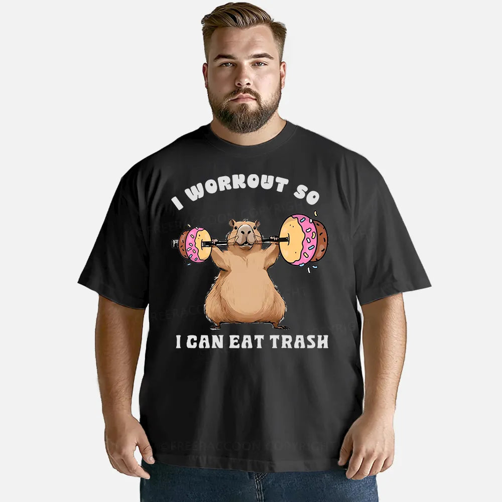 Vintage I Workout, So I Can Eat Trash Classic T-Shirt