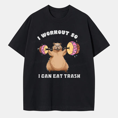 Vintage I Workout, So I Can Eat Trash Classic T-Shirt