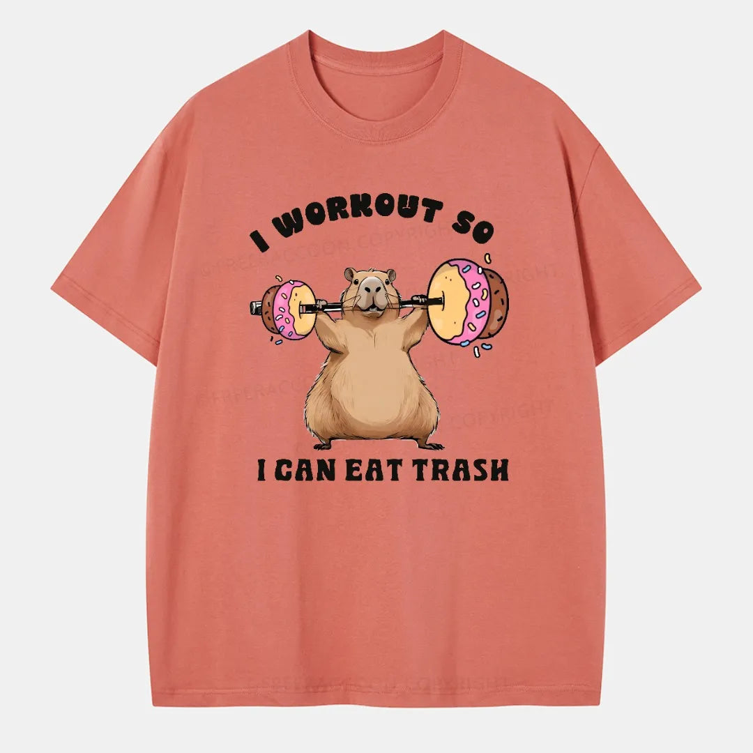 Vintage I Workout, So I Can Eat Trash Classic T-Shirt