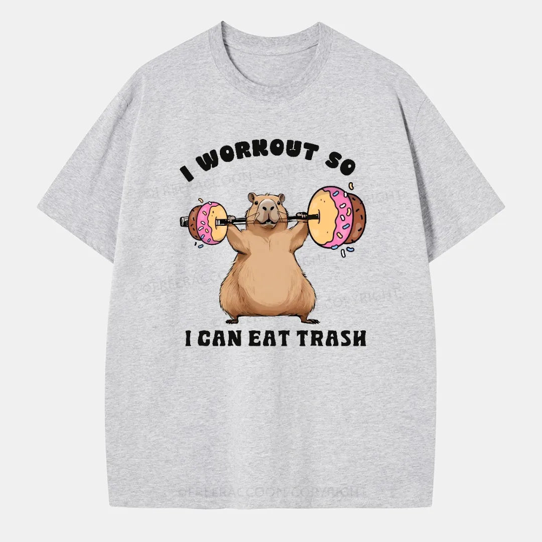 Vintage I Workout, So I Can Eat Trash Classic T-Shirt