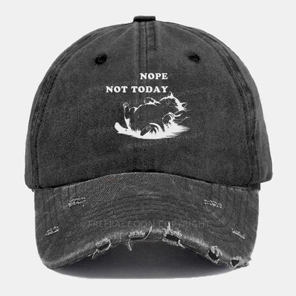 Vintage Nope, Not Today Ripped Washed Cap