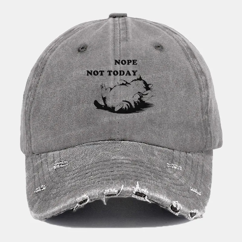 Vintage Nope, Not Today Ripped Washed Cap