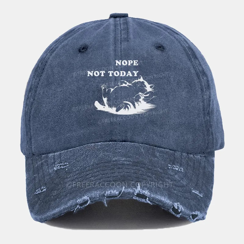 Vintage Nope, Not Today Ripped Washed Cap