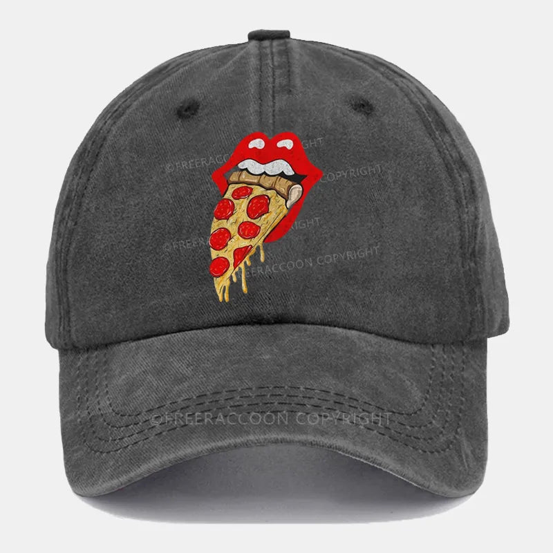 Vintage Eat Pizza Washed Cap