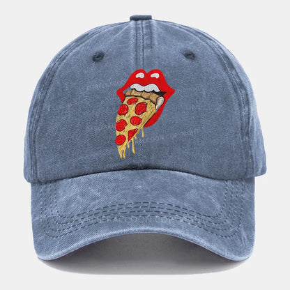 Vintage Eat Pizza Washed Cap