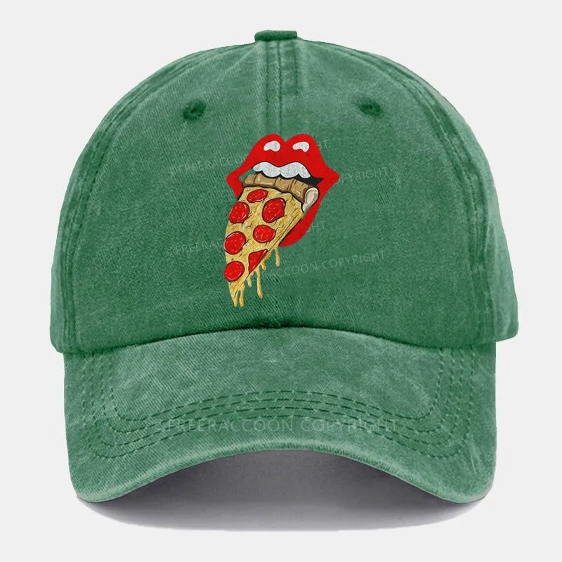 Vintage Eat Pizza Washed Cap