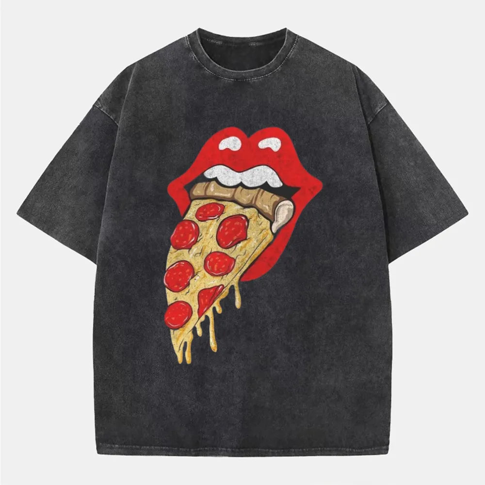 Vintage Eat Pizza Washed T-Shirt